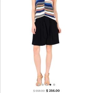 Edun Gabardine Black Tie Waist Paper Bag Shorts 4